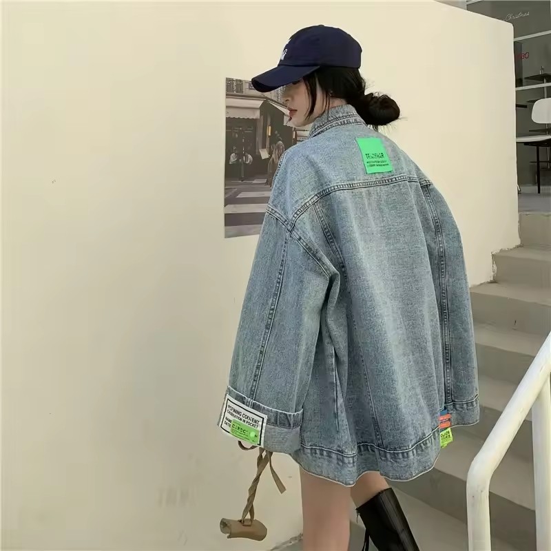 Streetwear Brand Pants - 2025 Nieuwe Mode Denim Jas Vrouwen