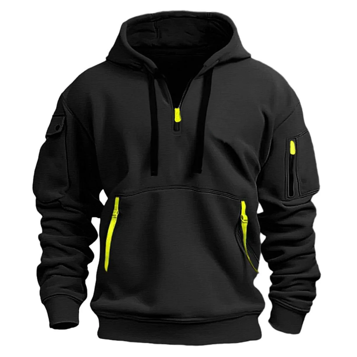 Streetwear Brand Aesthetic - Mannen Hoodies Esthetische Mode Multi-pocket Rits