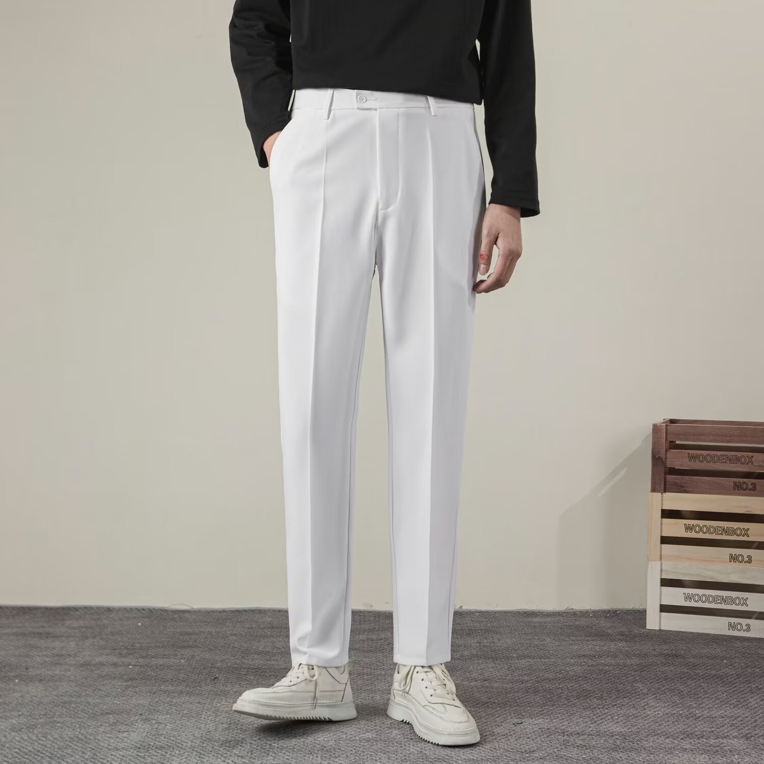 Streetwear Brand Pants - Zomer heren effen kleur rechte casual