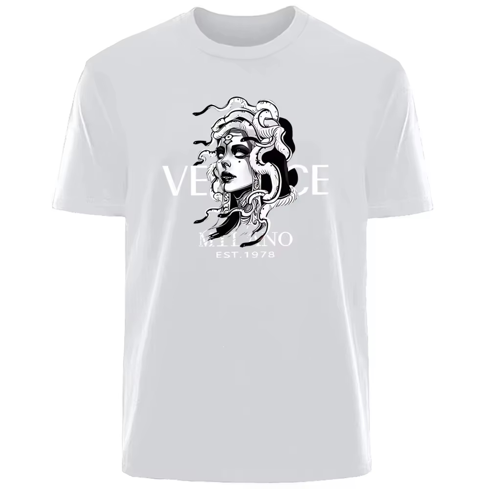 Streetwear Brand Aesthetic - Witte klassieke mythologische esthetiek Medusa luxe