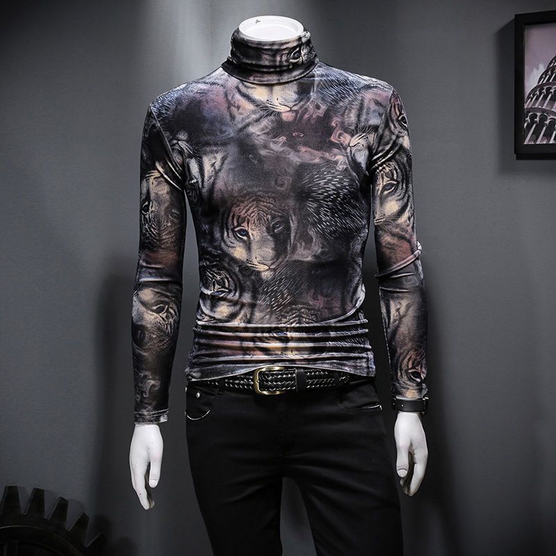 Streetwear Brand Aesthetic - Bedrukte T-shirt voor mannen Koreaanse herfstsweatshirts