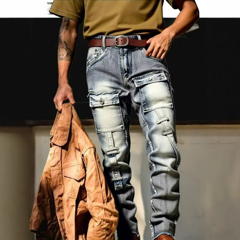 Heren distressed gewassen high - Europe Streetwear Brand recensie en prijs