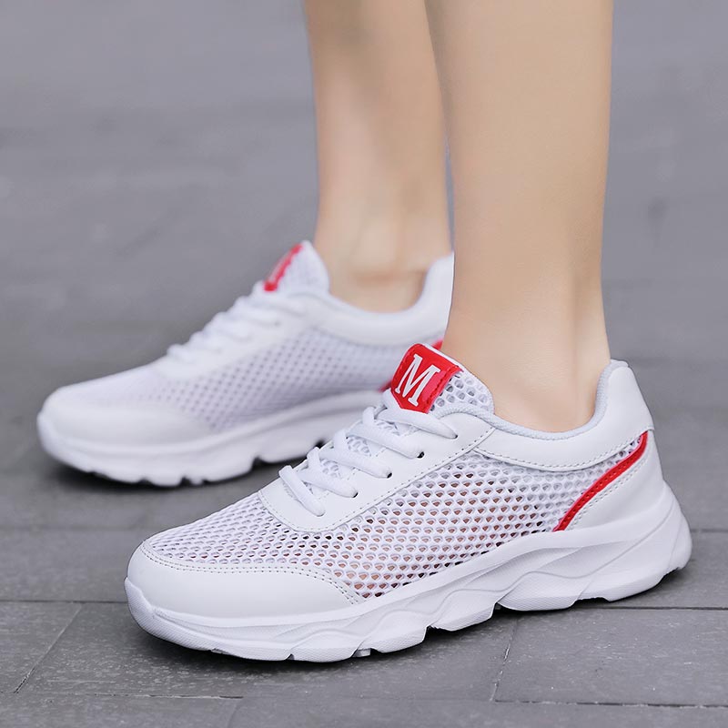 Zomer Ademende Sneakers Vrouwe - Streetwear Brand With White Flowers recensie en prijs