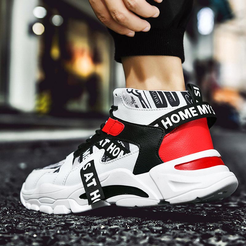 Grote Maat Hoge Top Chunky Man - Streetwear Brand With White Flowers recensie en prijs