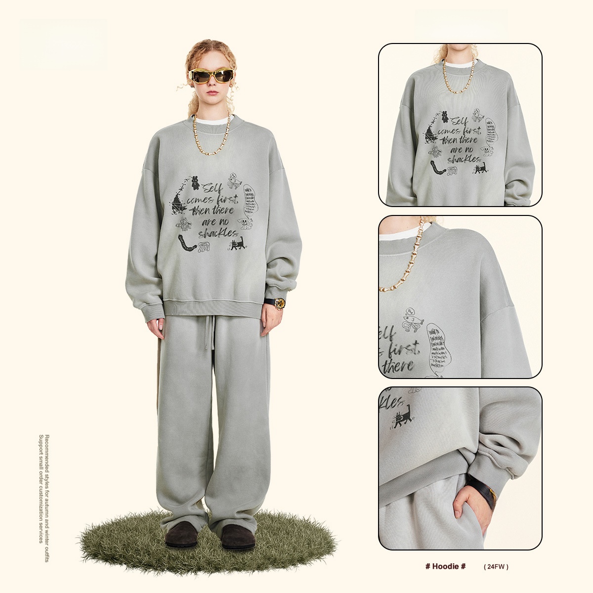 Oversized sweatshirt voor here - Streetwear Brand With K recensie en prijs