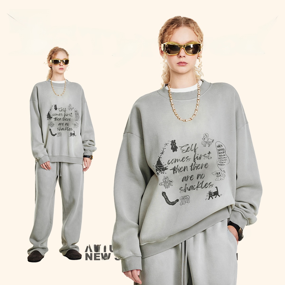 Oversized sweatshirt voor here - Streetwear Brand With K recensie en prijs